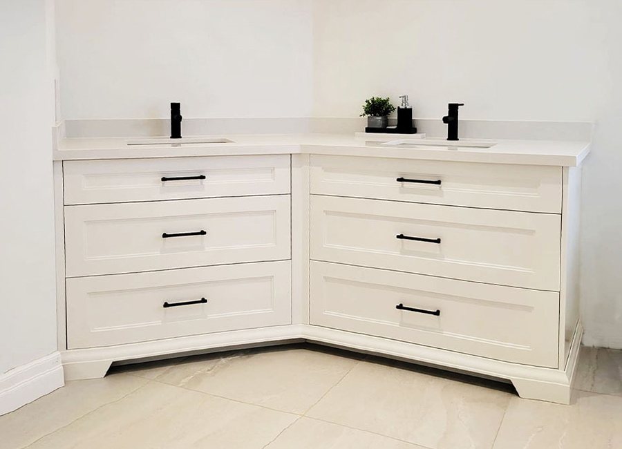 Two Sinks Cabinet Vanity - drawers - Malaj Plus